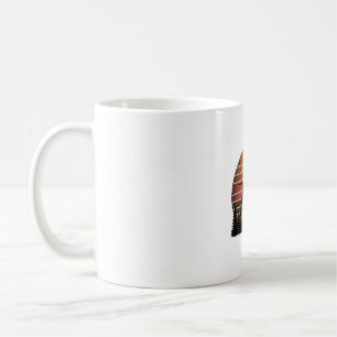 Vintage Hunting Dog Sunset Forest Vector Design_1 Coffee Mug