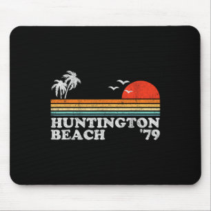 Vintage Huntington Beach California Retro Surfing Mouse Pad