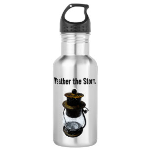 Vintage Hurricane Lantern Wilderness Camping Art 532 Ml Water Bottle