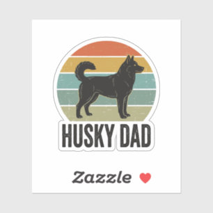 Vintage Husky Dad Retro Dog Vector Design_1