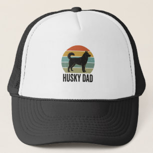 Vintage Husky Dad Retro Dog Vector Design_1 Trucker Hat