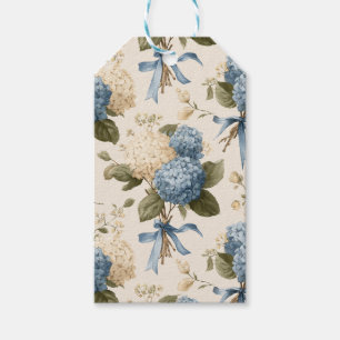 Vintage Hydrangea Bouquet Pattern Gift Tags