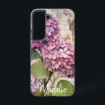 Vintage Hydrangea & Butterfly Pink Personalized Samsung Galaxy Case<br><div class="desc">This Beautiful Vintage Pink Hydrangea and Butterfly with a Personalized name phone case frames your daily routine in the delicate art of watercolor. It's the kind of gift that fits perfectly into a birthday celebration, adds a personal touch to Mother's Day, marks graduation with a splash of colour, or brings...</div>