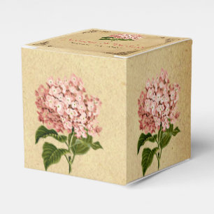 Vintage Hydrangea Wedding Favour Box