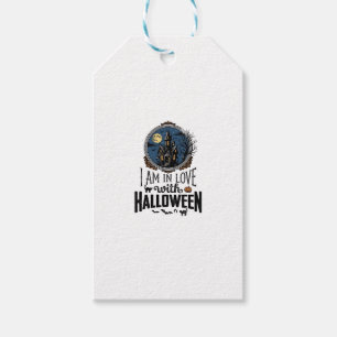 Vintage I Am In Love With Halloween Shirt Design_1 Gift Tags