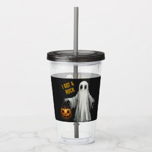 Vintage I Got a Rock Halloween Acrylic Tumbler
