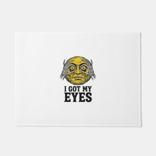 Vintage I Got My Eyes Funny Halloween Shirt Design Doormat