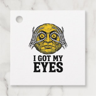 Vintage I Got My Eyes Funny Halloween Shirt Design Favour Tags