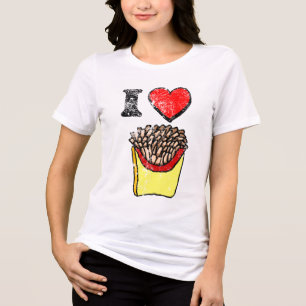 Vintage I Heart French Fries Tri-Blend Shirt