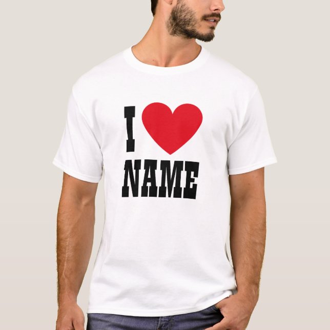Vintage I Heart Name  T-Shirt (Front)