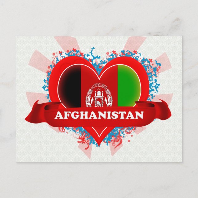 Vintage I Love Afghanistan Postcard (Front)