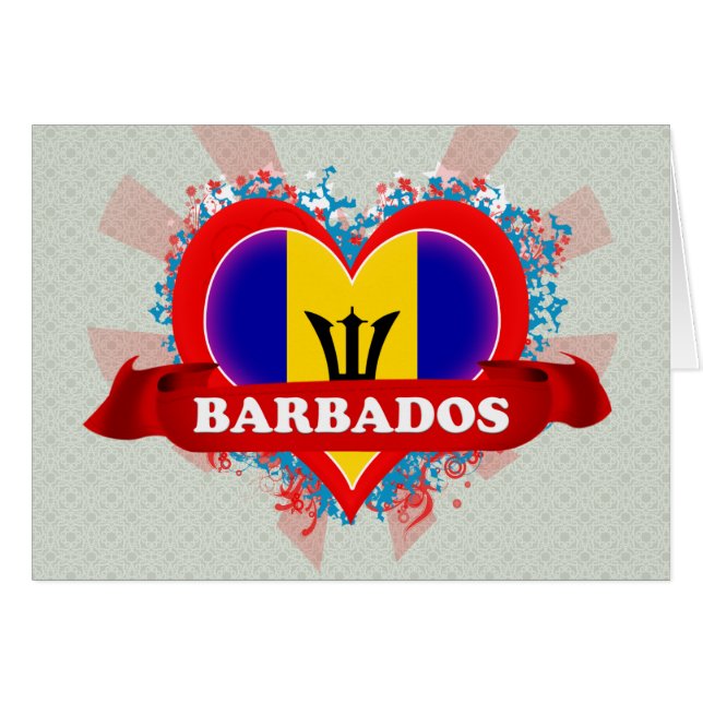 Vintage I Love Barbados (Front Horizontal)
