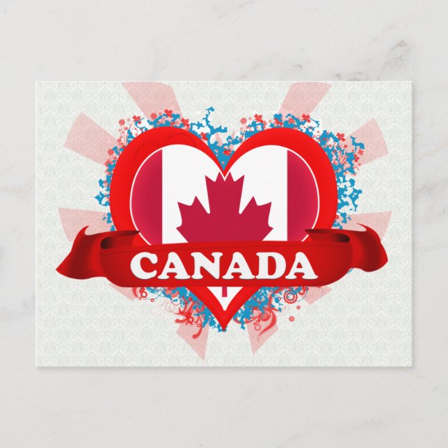 Vintage I Love Canada Postcard (Front)