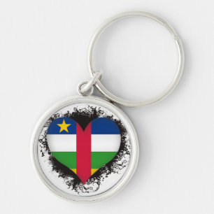 Vintage I Love Central African Republic Keychain