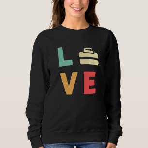 Vintage I Love Curling Curling Retro Curling Sweatshirt