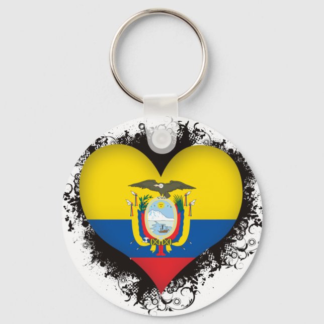 Vintage I Love Ecuador Keychain (Front)