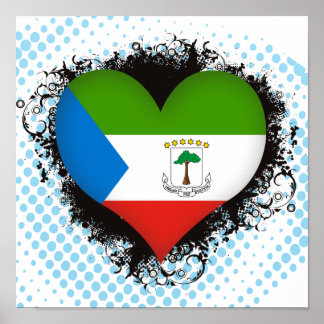 Vintage I Love Equatorial Guinea Poster