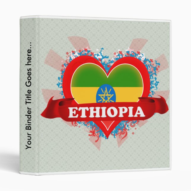 Vintage I Love Ethiopia Binder (Front/Spine)