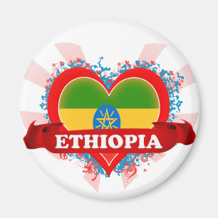 Vintage I Love Ethiopia Magnet