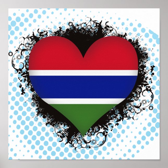 Vintage I Love Gambia Poster (Front)