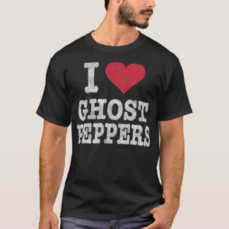 Vintage I Love Ghost Peppers Trendy Gift T-Shirt