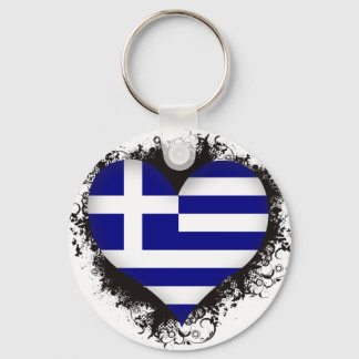 Vintage I Love Greece Keychain