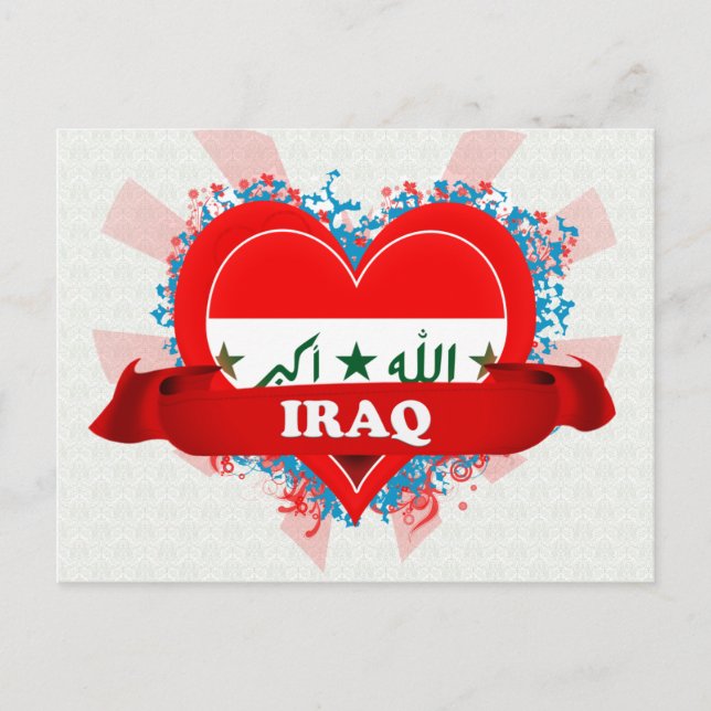 Vintage I Love Iraq Postcard (Front)