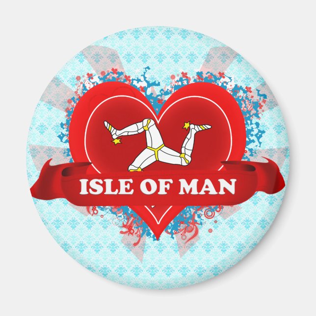 Vintage I Love Isle Of Man Magnet (Front)