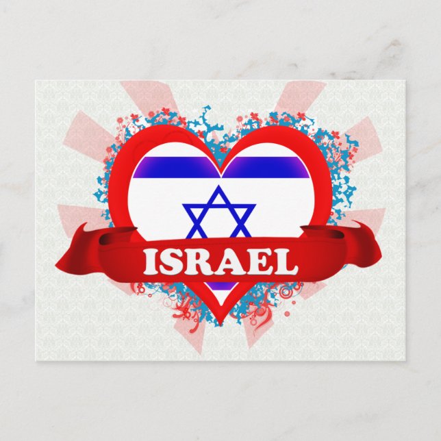 Vintage I Love Israel Postcard (Front)