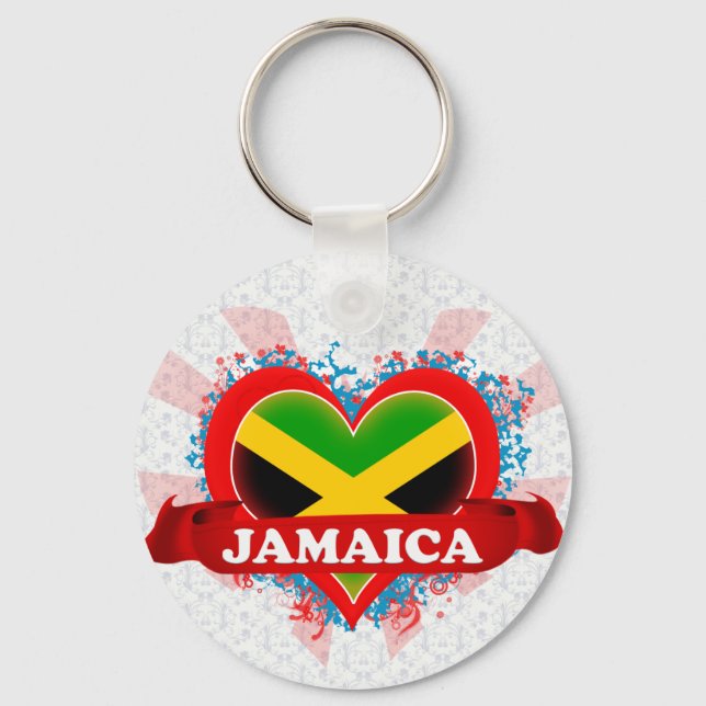 Vintage I Love Jamaica Keychain (Front)