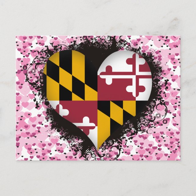 Vintage I Love Maryland Postcard (Front)