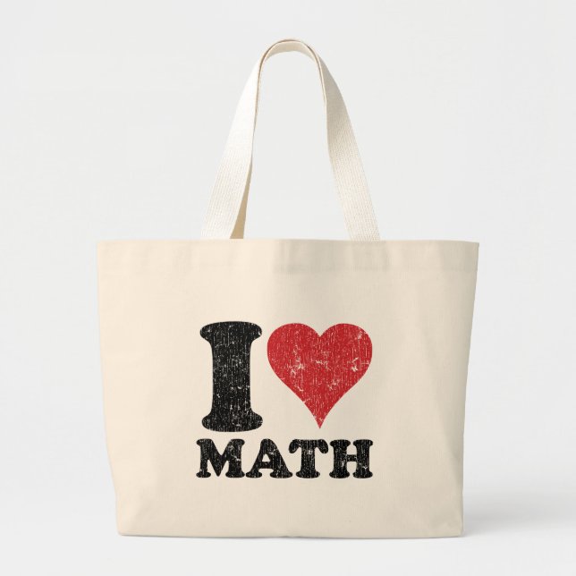 Vintage I Love Math Classic Tote Bag (Front)
