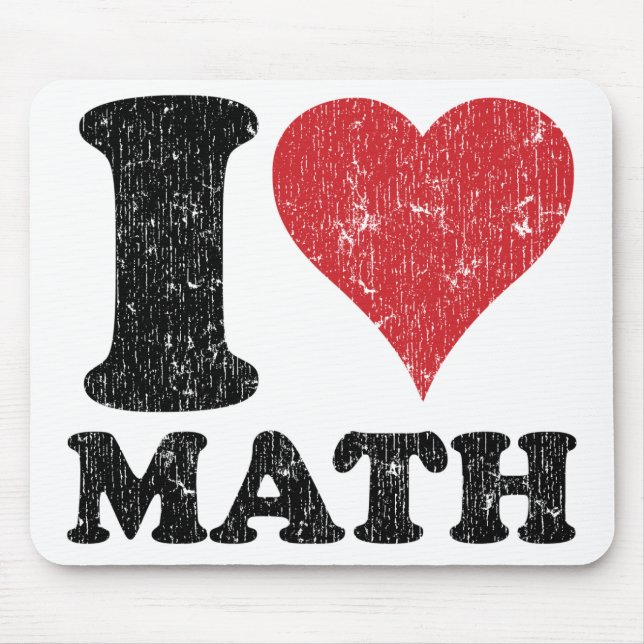Vintage I Love Math Mousepad (Front)