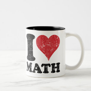 Vintage I Love Math Two-Tone Coffee Mug