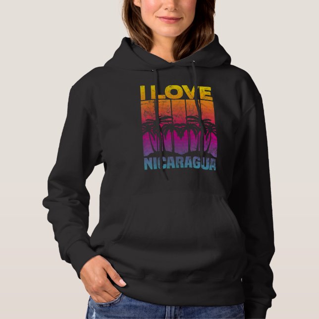 Vintage I Love Nicaragua Hoodie (Front)