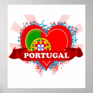 Vintage I Love Portugal Poster