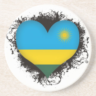 Vintage I Love Rwanda Coaster