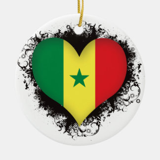 Vintage I Love Senegal Ceramic Ornament