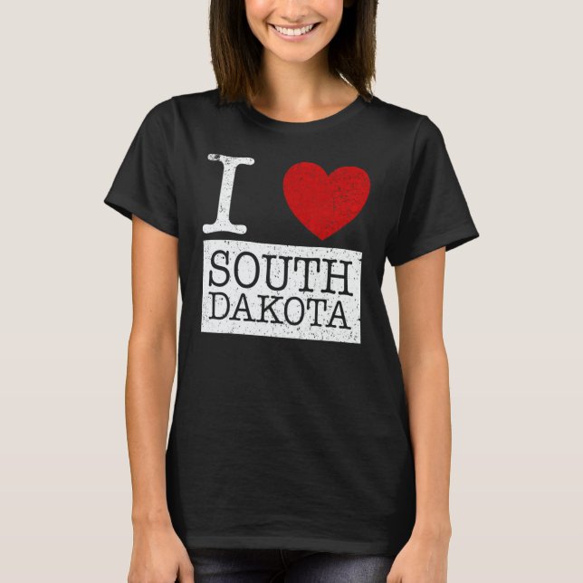 Vintage I Love South Dakota T-Shirt (Front)