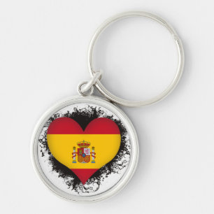 Vintage I Love Spain Keychain