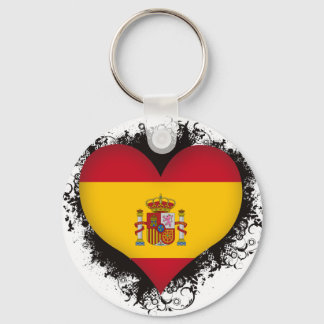Vintage I Love Spain Keychain