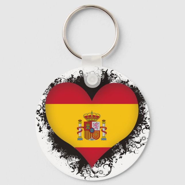 Vintage I Love Spain Keychain (Front)