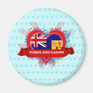 Vintage I Love Turks And Caicos Magnet