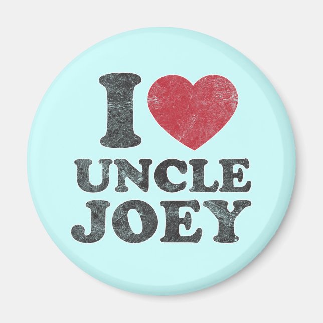 Vintage I Love Uncle Joey Magnet (Front)