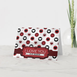 Vintage  I Love You Holiday Card