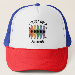 Vintage I Need A Good Paddling Kayaking Kayaker  Trucker Hat