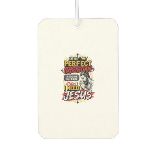 Vintage I Need Jesus Christian T-Shirt Design_1 Air Freshener