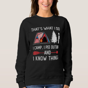 Vintage I Pee Outside Camping Joke Hiking Camp Ca Sweatshirt