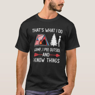 Vintage I Pee Outside Camping Joke Hiking Camp Ca T-Shirt