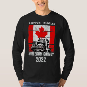 Vintage I Support Truckers Freedom Convoy 2022 T-Shirt